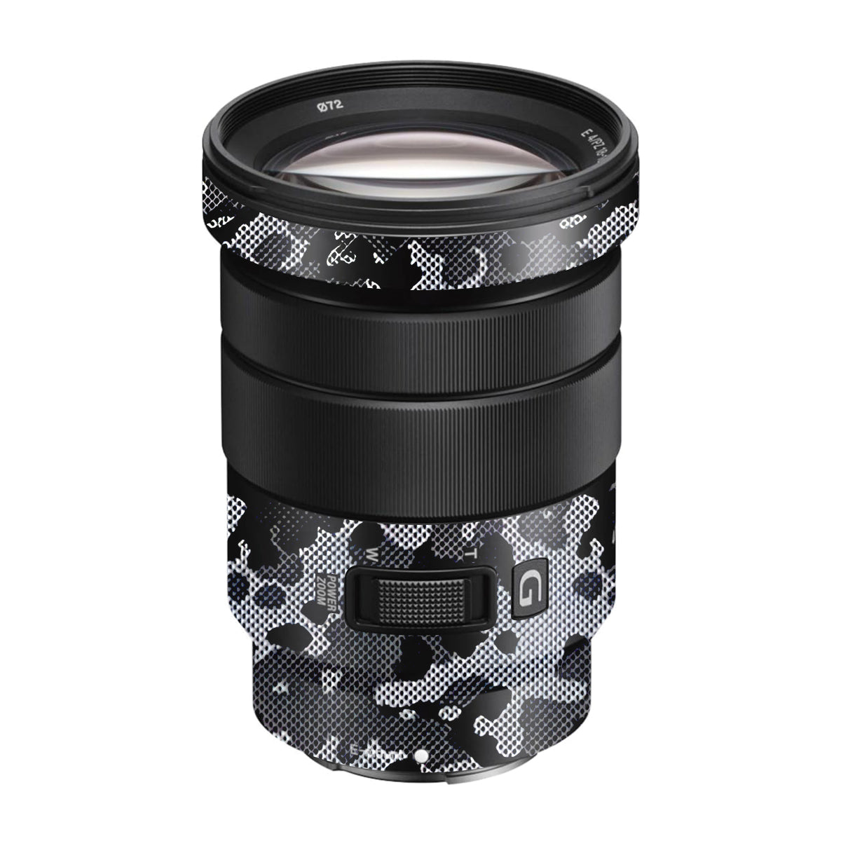 Stealth Grey Camo Sony E 18-105mm F/4 Camera Lens Skin