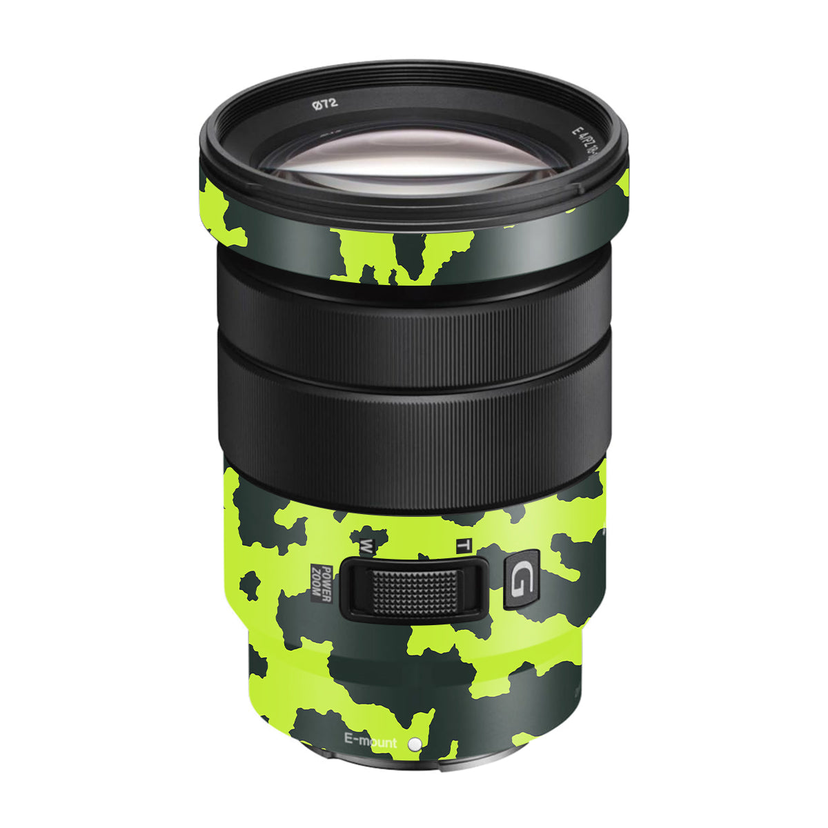 Neon Green Splatter Sony E 18-105mm F/4 Camera Lens Skin
