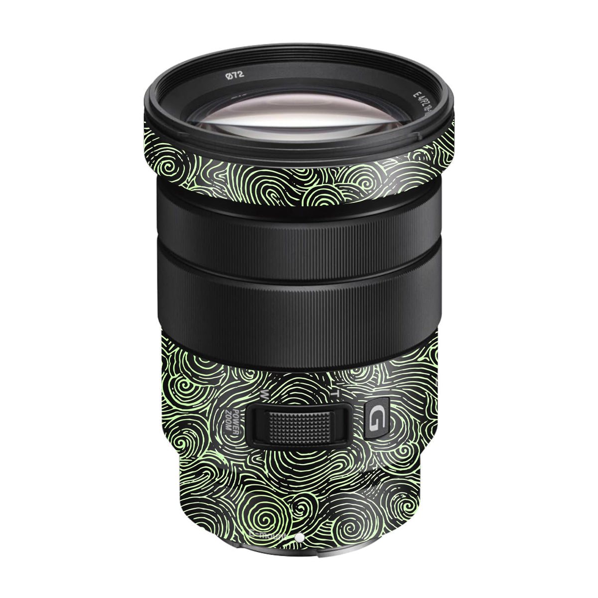 Green Spirals Sony E 18-105mm F/4 Camera Lens Skin