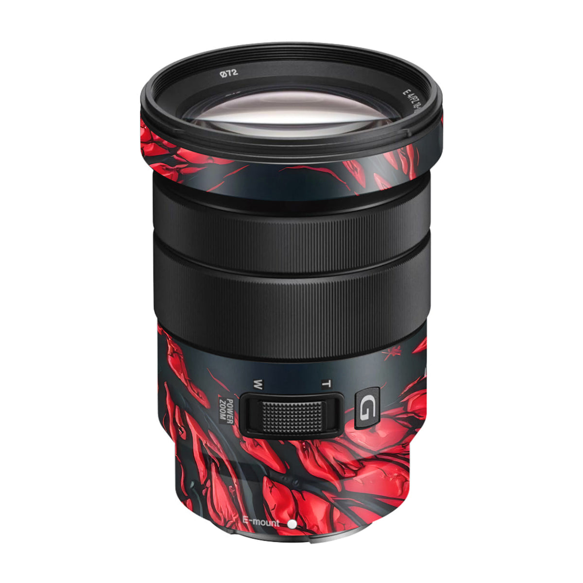 Venom Red Sony E 18-105mm F/4 Camera Lens Skin