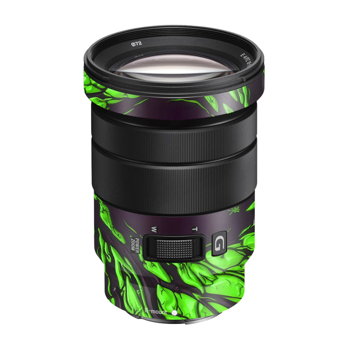 Venom Green Sony E 18-105mm F/4 Camera Lens Skin