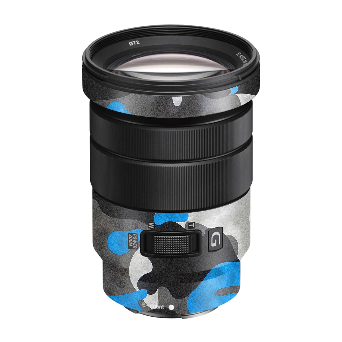 Blue Grey Camo Sony E 18-105mm F/4 Camera Lens Skin