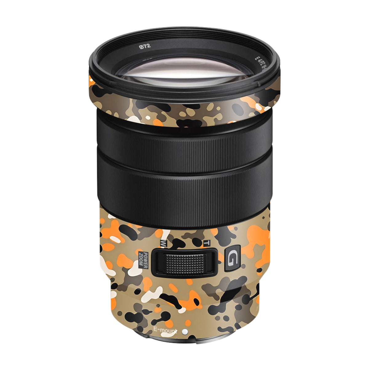 Orange Brown Spot Sony E 18-105mm F/4 Camera Lens Skin