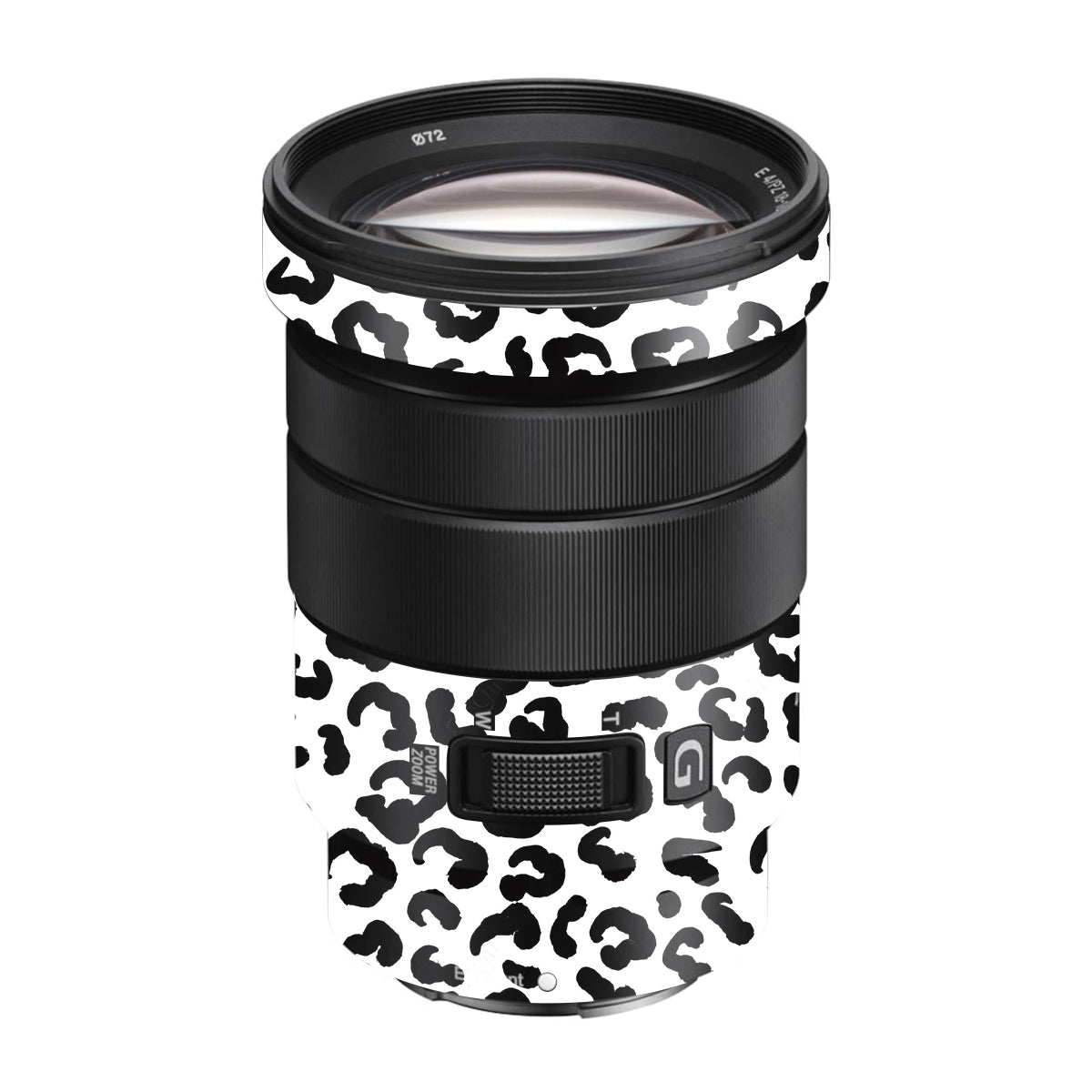 White Leopard Sony E 18-105mm F/4 Camera Lens Skin
