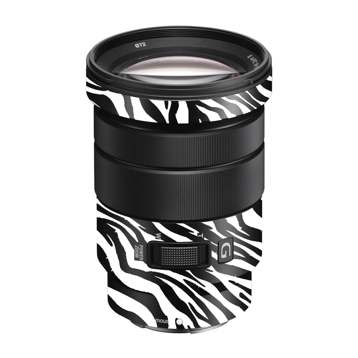Classic Zebra Stripes Sony E 18-105mm F/4 Camera Lens Skin