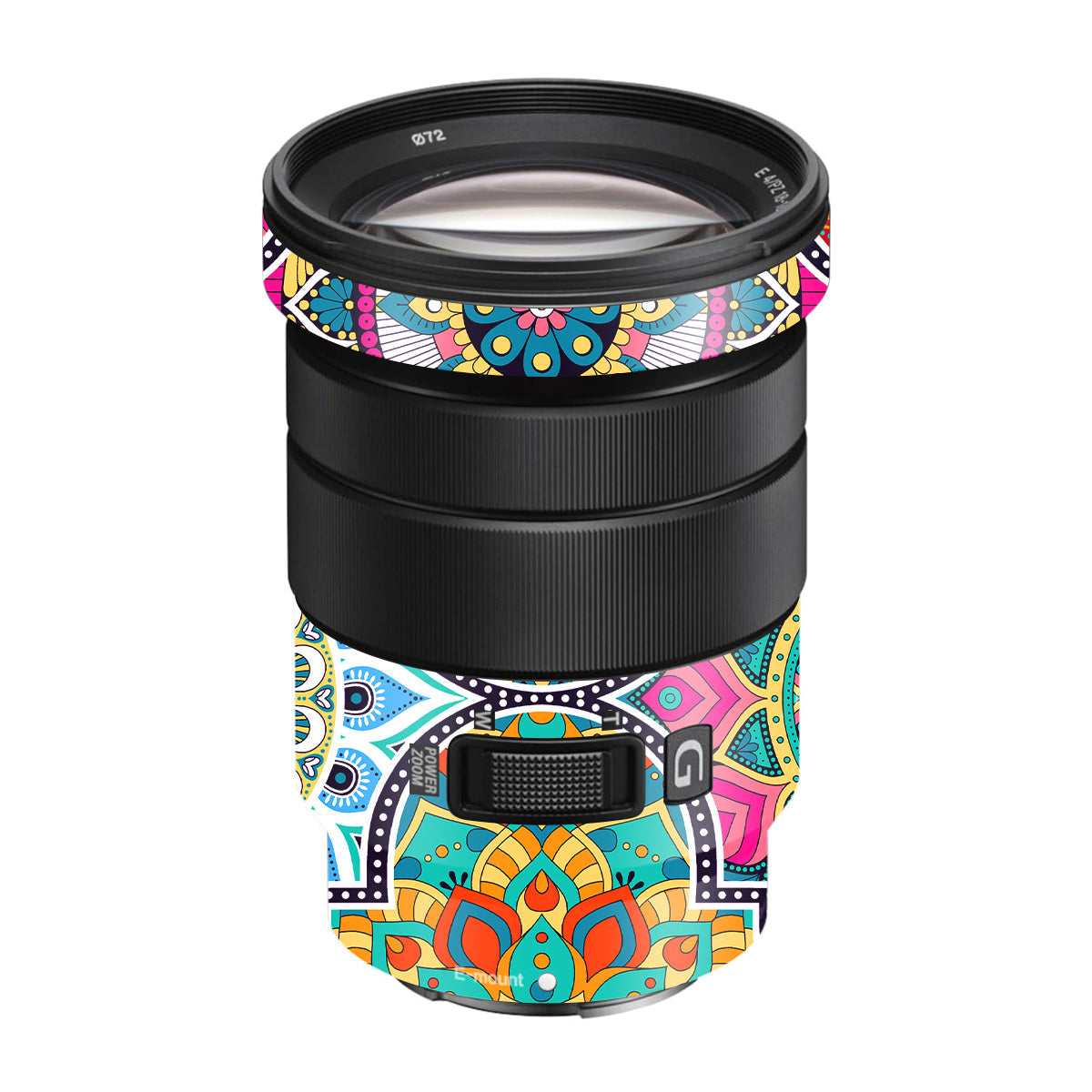 Boho Mandala Tile Pattern Sony E 18-105mm F/4 Camera Lens Skin
