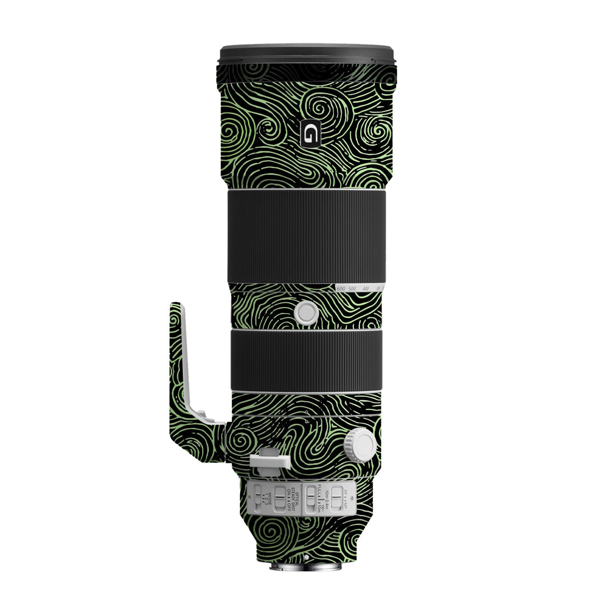 Green Spirals Sony FE 200-600mm F/5.6-6.3 G OSS Camera Lens Skin