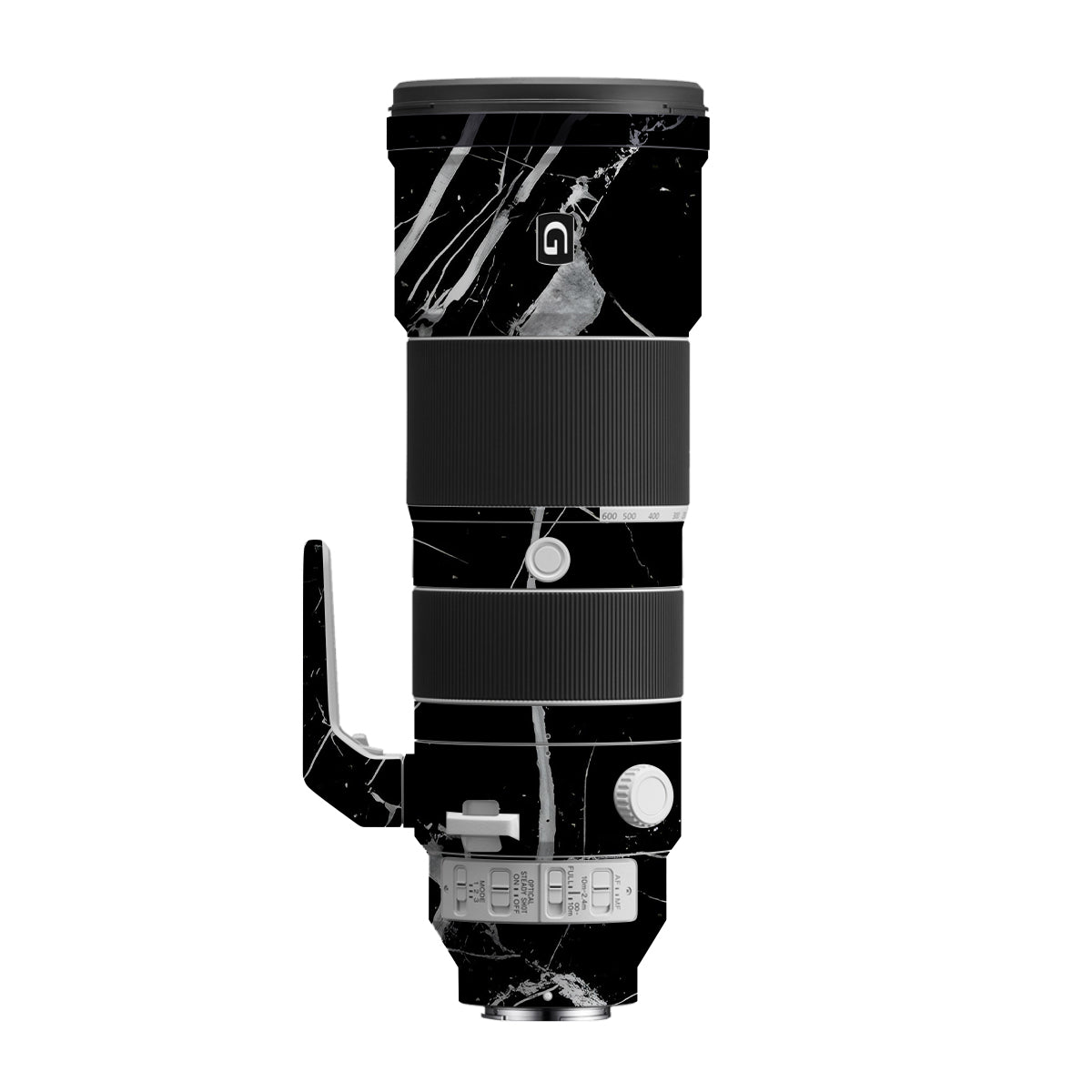 White Veins on Black Sony FE 200-600mm F/5.6-6.3 G OSS Camera Lens Skin
