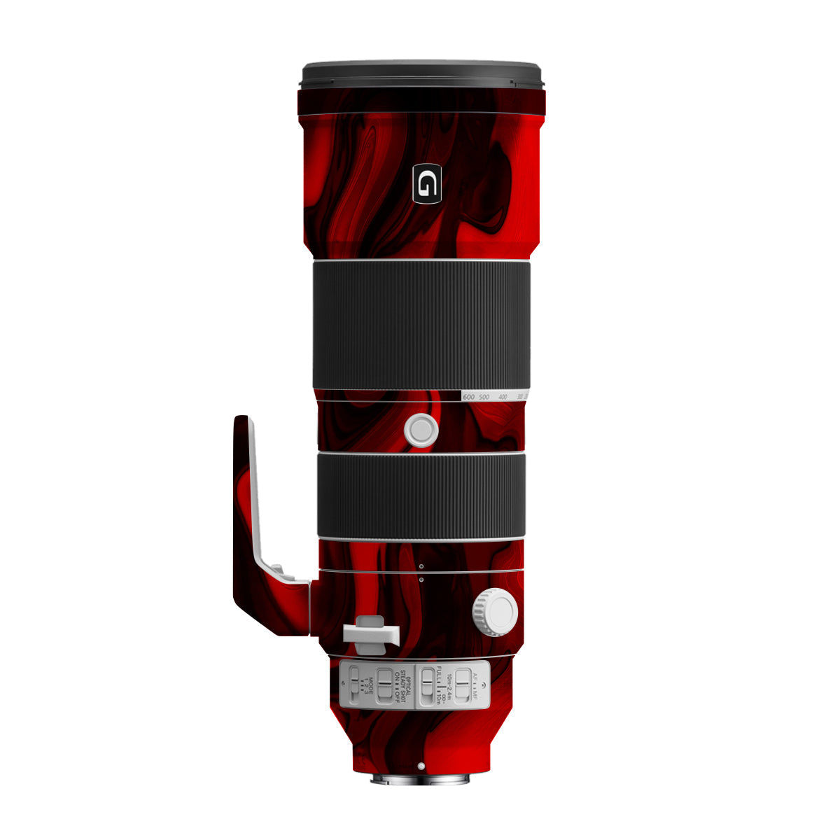 Red Lava Flow Sony FE 200-600mm F/5.6-6.3 G OSS Camera Lens Skin