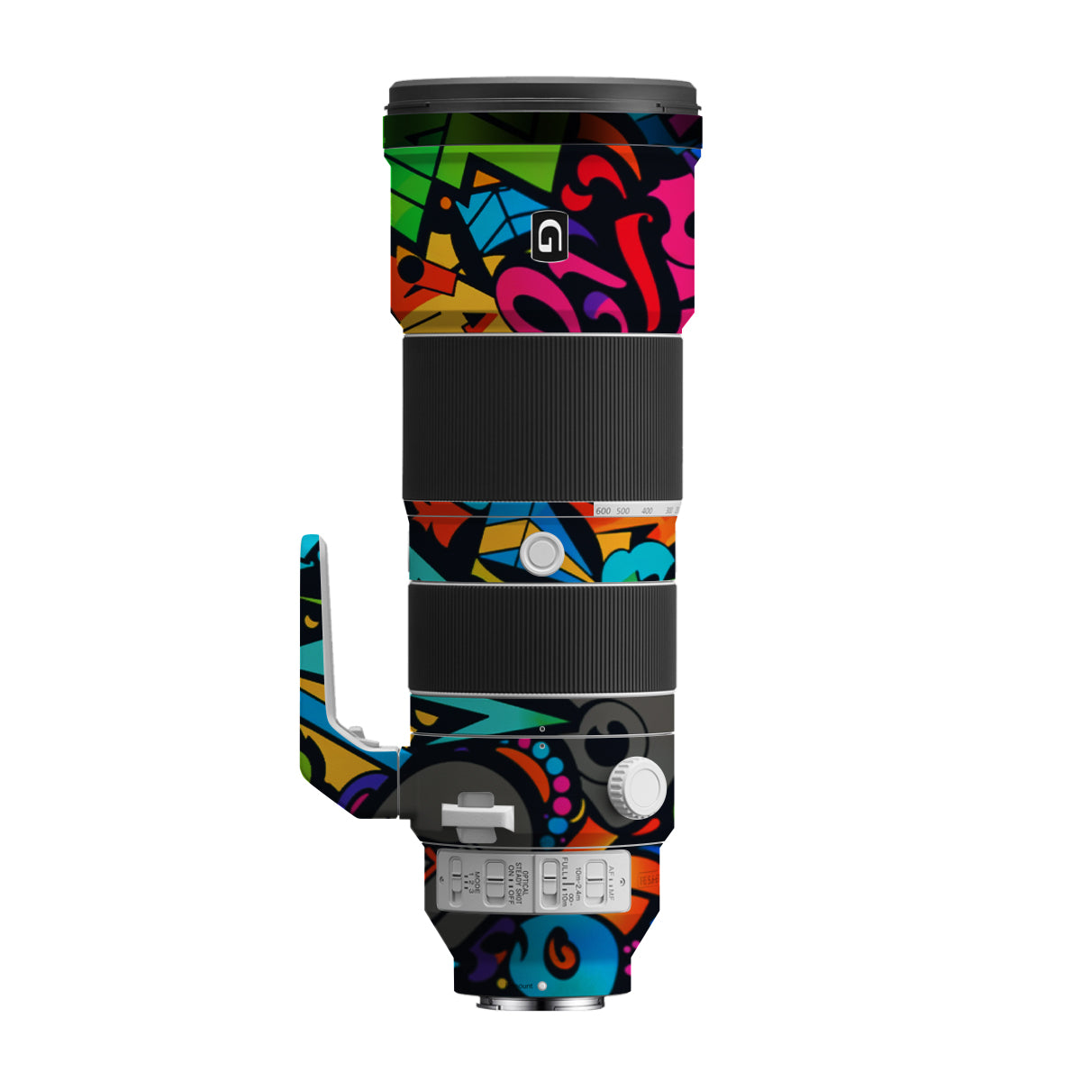 Colorful Urban Street Art Lettering Sony FE 200-600mm F/5.6-6.3 G OSS Camera Lens Skin