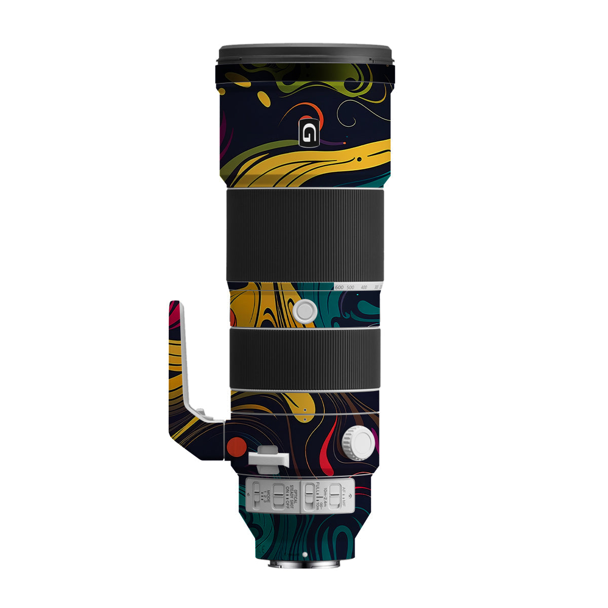 Psychedelic Color Swirl Sony FE 200-600mm F/5.6-6.3 G OSS Camera Lens Skin