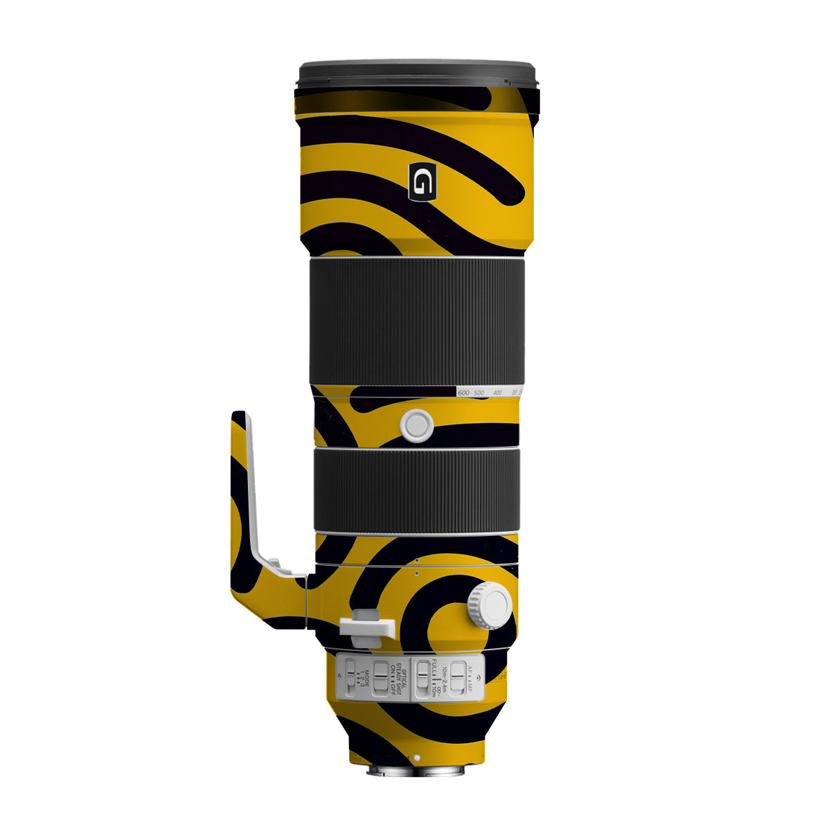 Minimal Yellow Wave Sony FE 200-600mm F/5.6-6.3 G OSS Camera Lens Skin