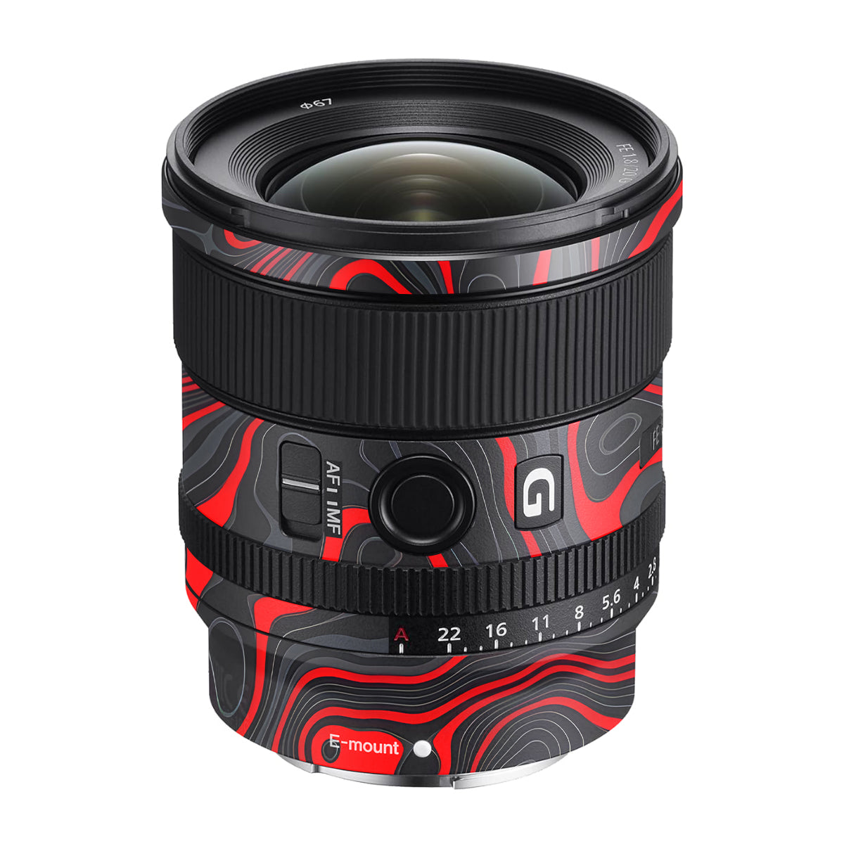Crimson Waves Sony FE 20mm F/1.8 G Camera Lens Skin