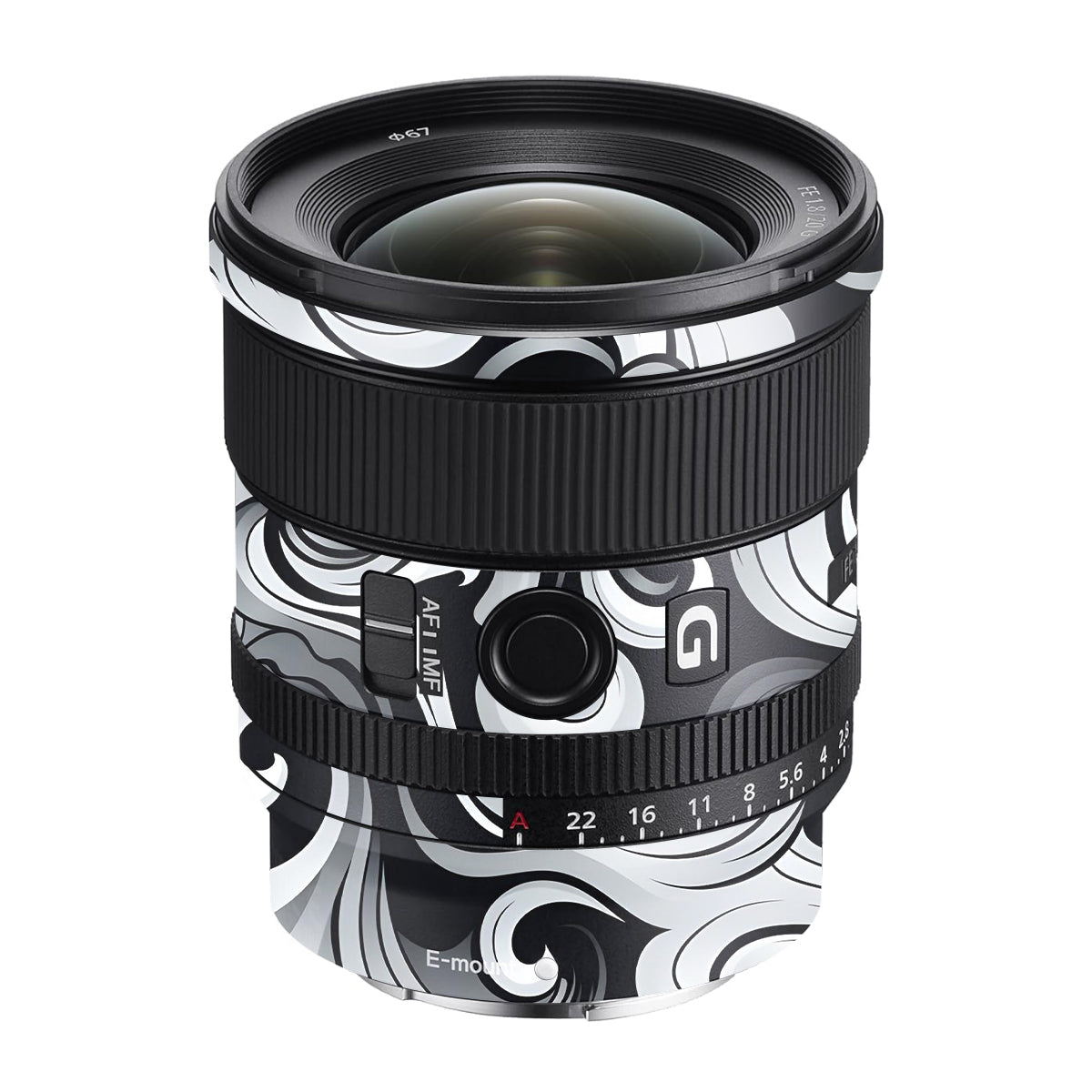 Smoke Swirl Sony FE 20mm F/1.8 G Camera Lens Skin