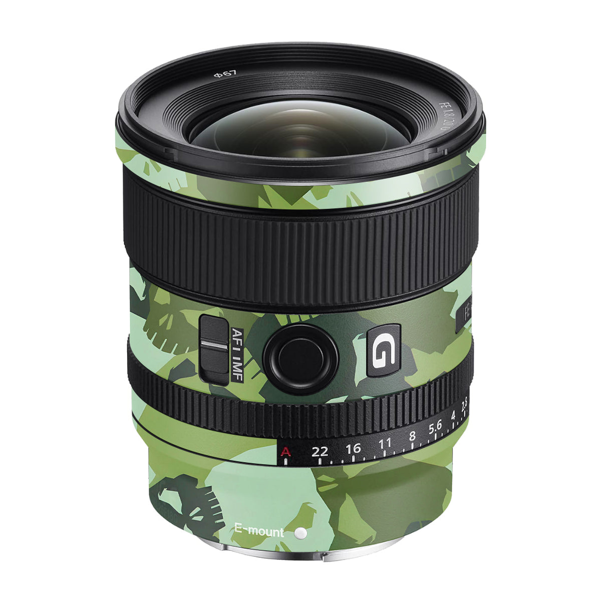 Tropic Camo Sony FE 20mm F/1.8 G Camera Lens Skin