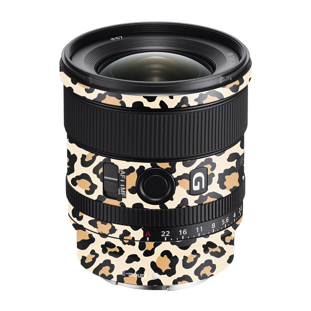 Sandy Leopard Spots Sony FE 20mm F/1.8 G Camera Lens Skin