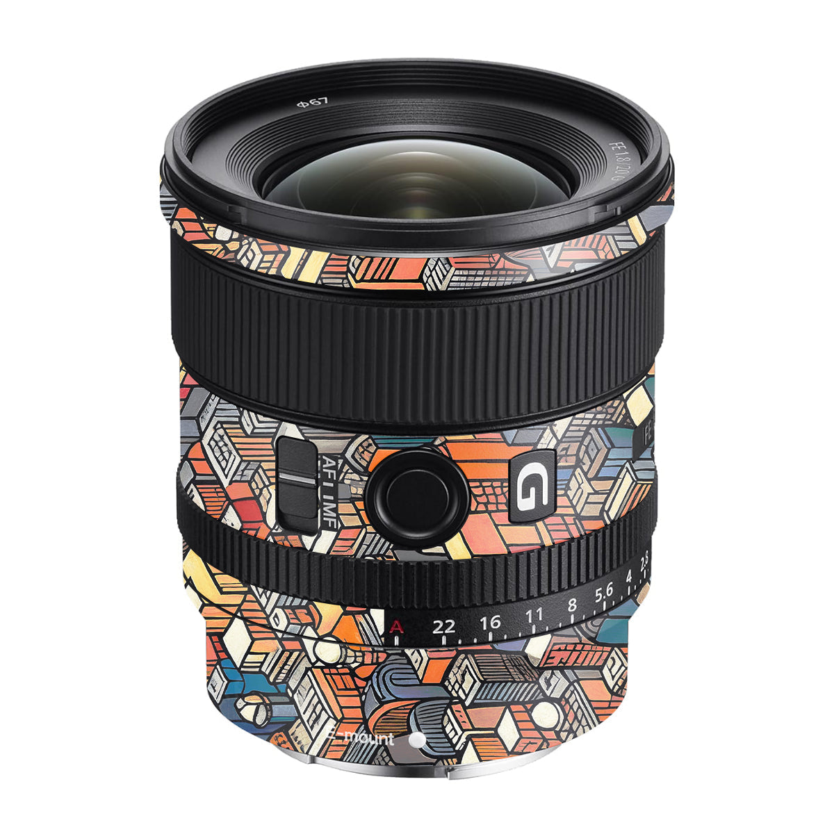 Isometric Cityscape Sony FE 20mm F/1.8 G Camera Lens Skin
