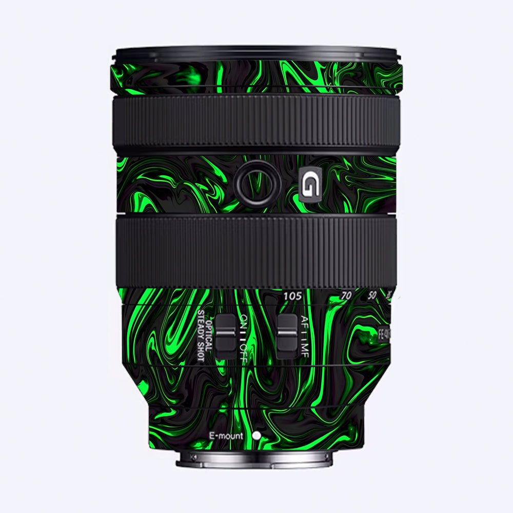Green Liquid Pattern Sony FE 24–105mm f/4 G OSS Camera Lens Skin
