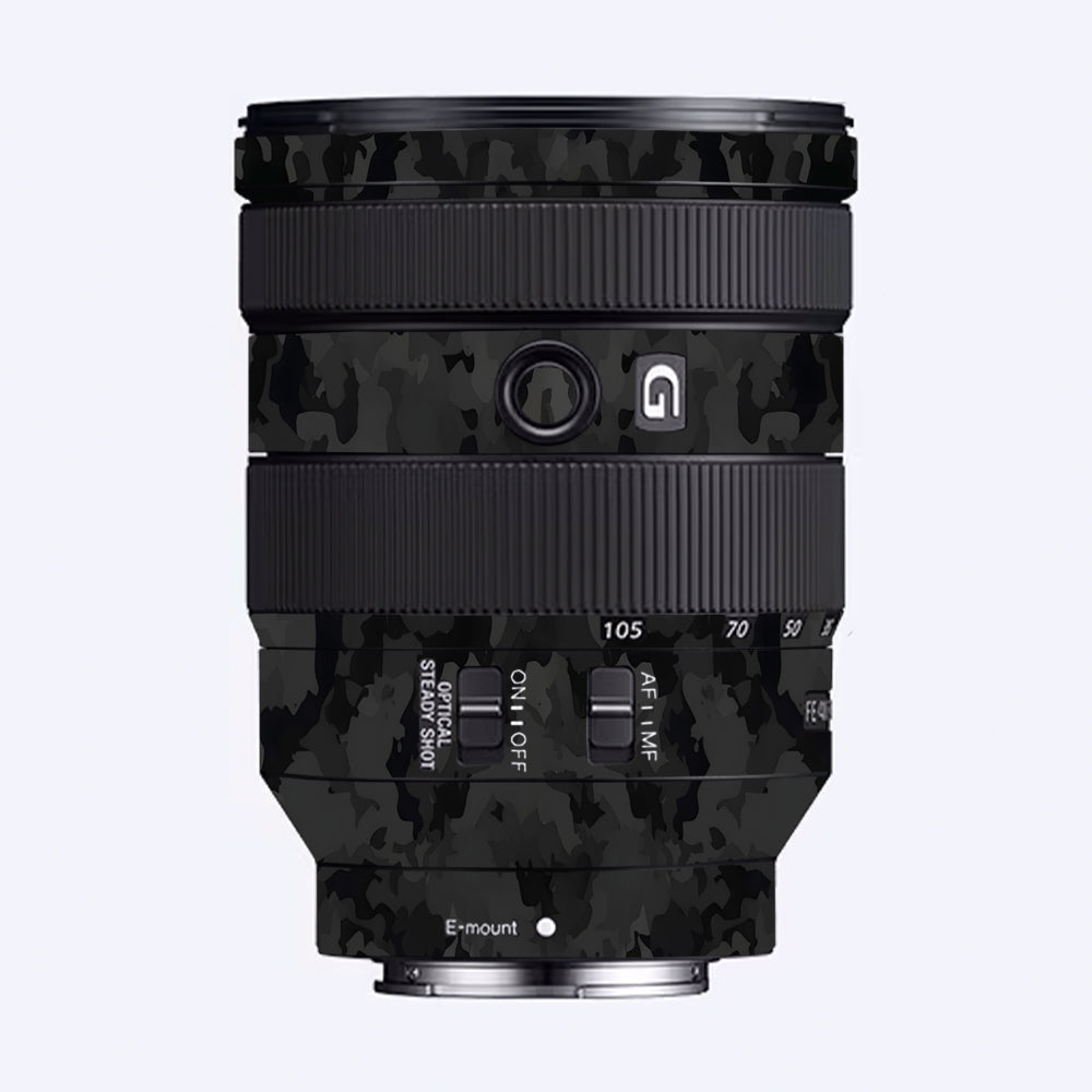 Black Camouflage Sony FE 24–105mm f/4 G OSS Camera Lens Skin