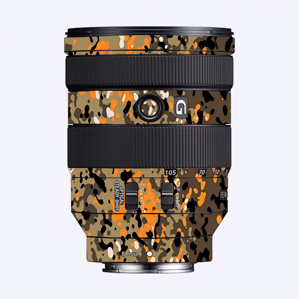 Orange Brown Spot Sony 24-105mm Camera Lens Skin
