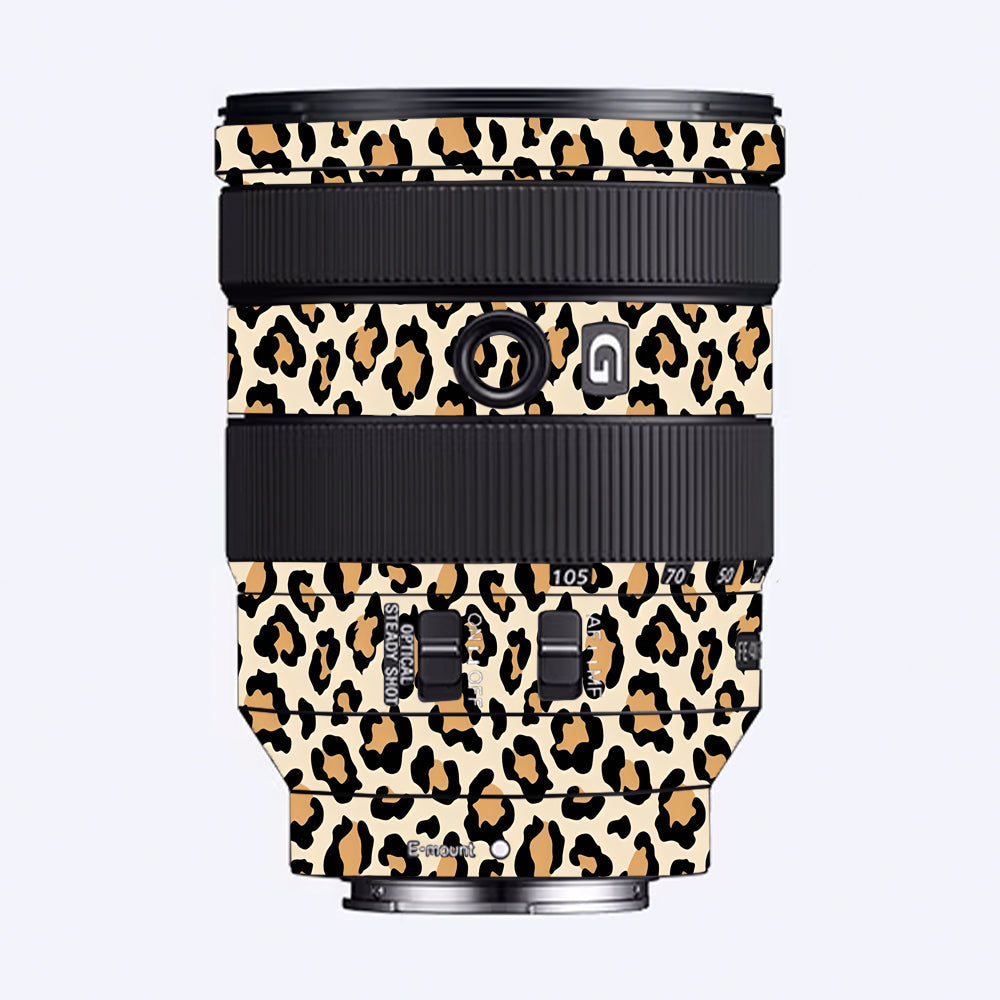 Sandy Leopard Spots Sony FE 24–105mm f/4 G OSS Camera Lens Skin