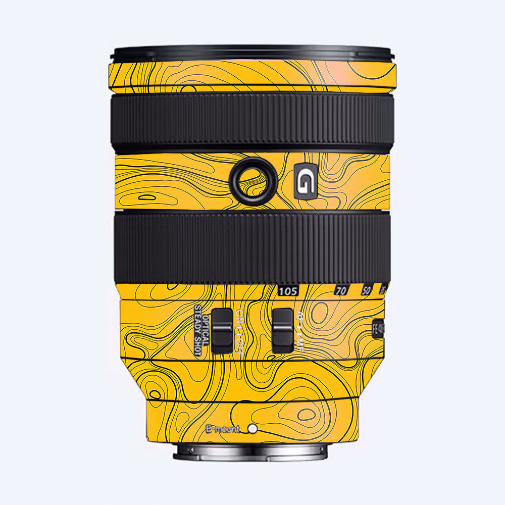 Topographic Map Pattern Sony FE 24–105mm f/4 G OSS Camera Lens Skin