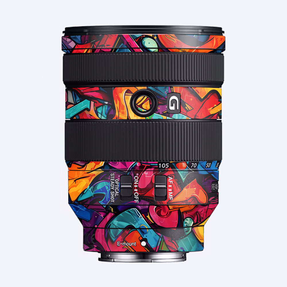 Urban Graffiti Explosion Sony FE 24–105mm f/4 G OSS Camera Lens Skin