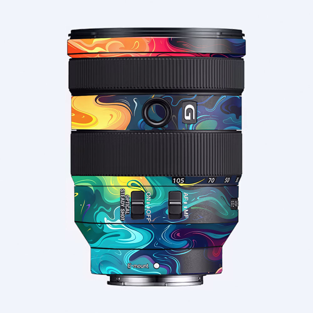 Rainbow Liquid Fusion Sony FE 24–105mm f/4 G OSS Camera Lens Skin