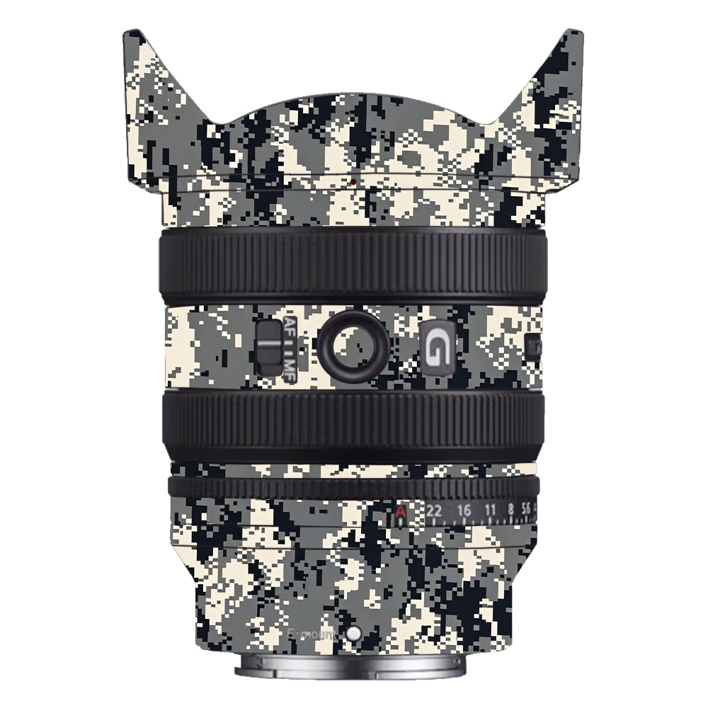 Grey Black Pixel Sony 24-50mm Camera Lens Skin
