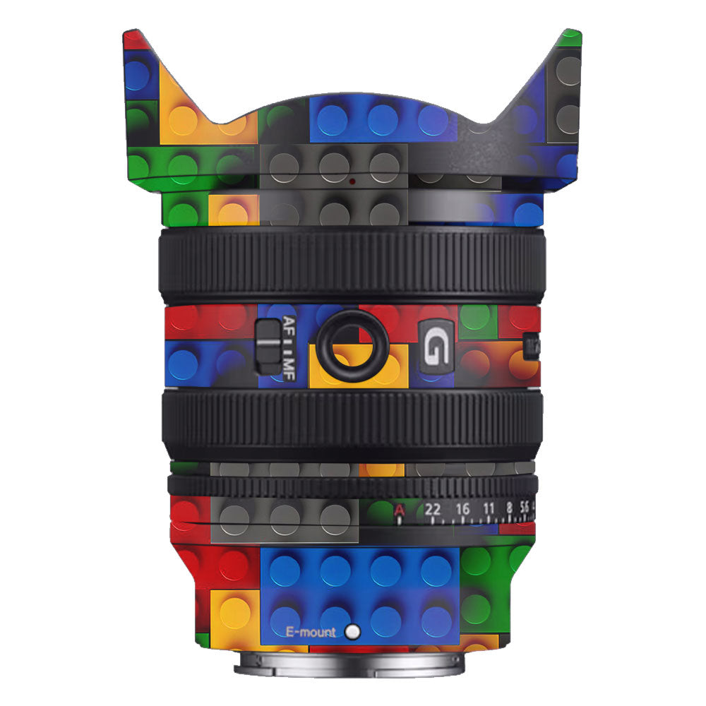 Colorful LEGO Brick Wall Pattern Sony FE 24–50mm f/2.8 G Camera Lens Skin