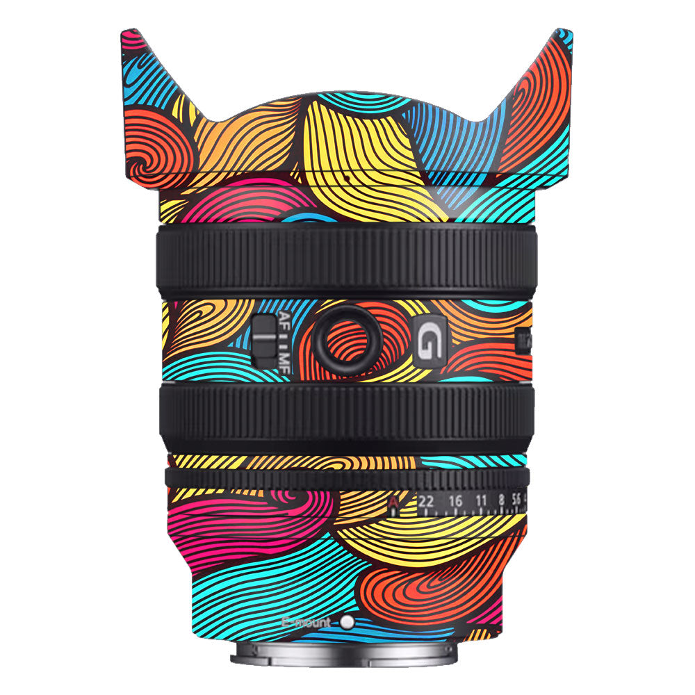 Retro Colorful Doodle Art Pattern Sony FE 24–50mm f/2.8 G Camera Lens Skin