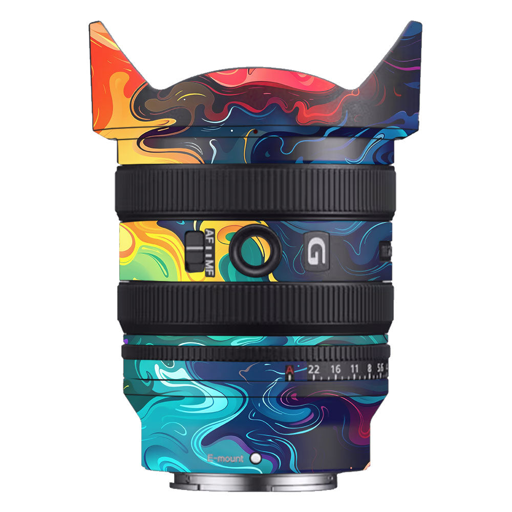 Rainbow Liquid Fusion Sony FE 24–50mm f/2.8 G Camera Lens Skin