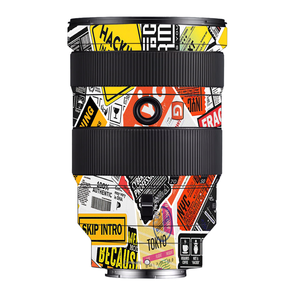 Tech Aesthetic Sticker Collage Sony FE 24-70mm f/2.8 GM Camera Lens Skin