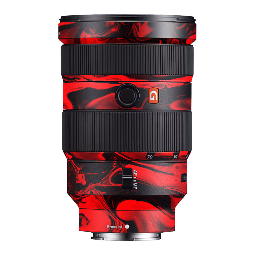 Red Lava Flow Sony FE 24-70mm f/2.8 GM Camera Lens Skin