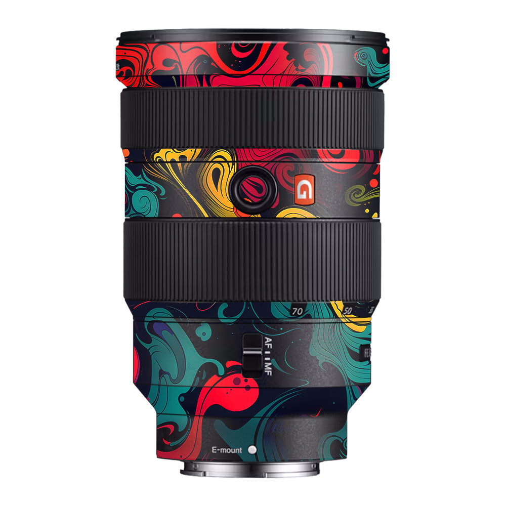 Psychedelic Color Swirl Sony FE 24-70mm f/2.8 GM Camera Lens Skin