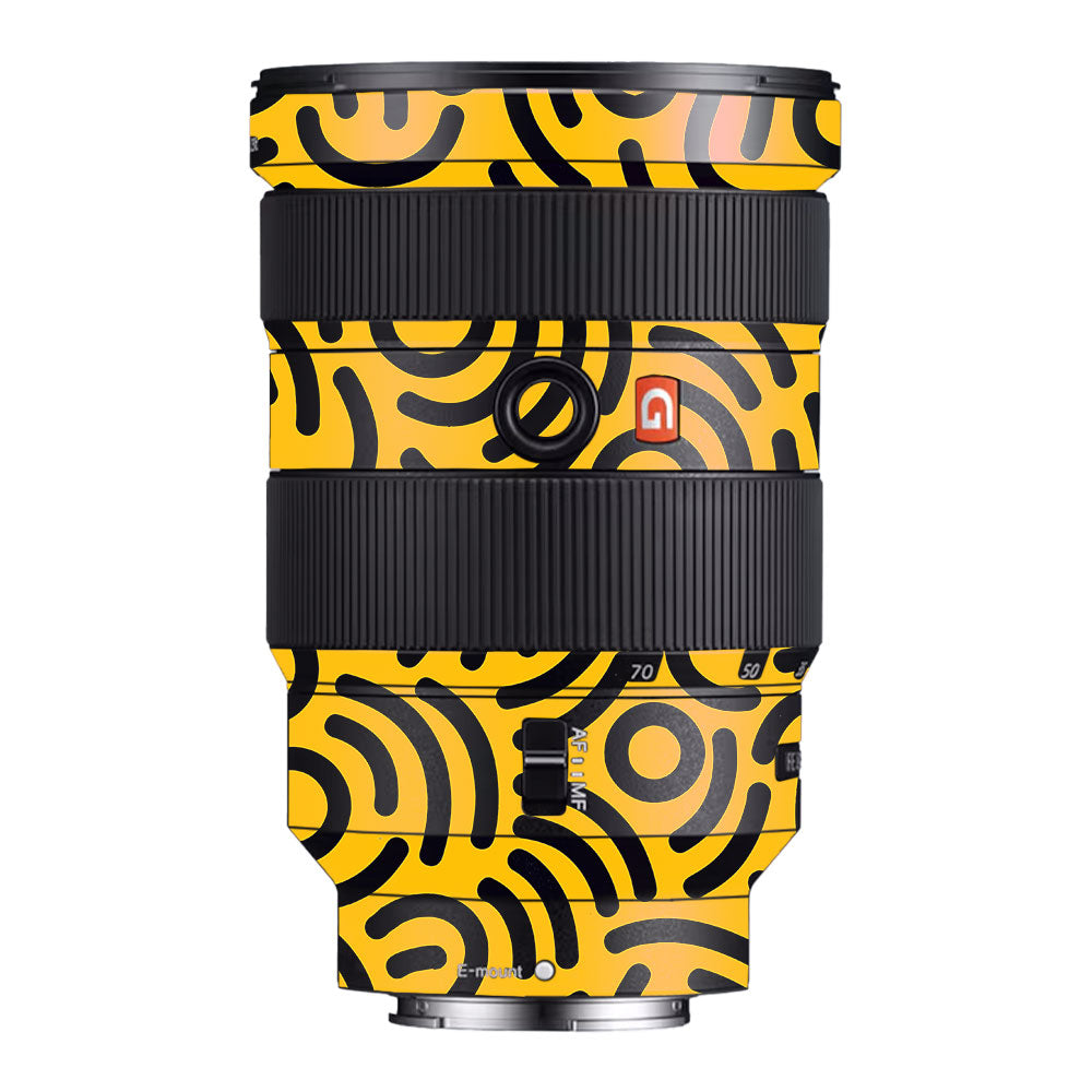 Minimal Yellow Wave Sony FE 24-70mm f/2.8 GM Camera Lens Skin
