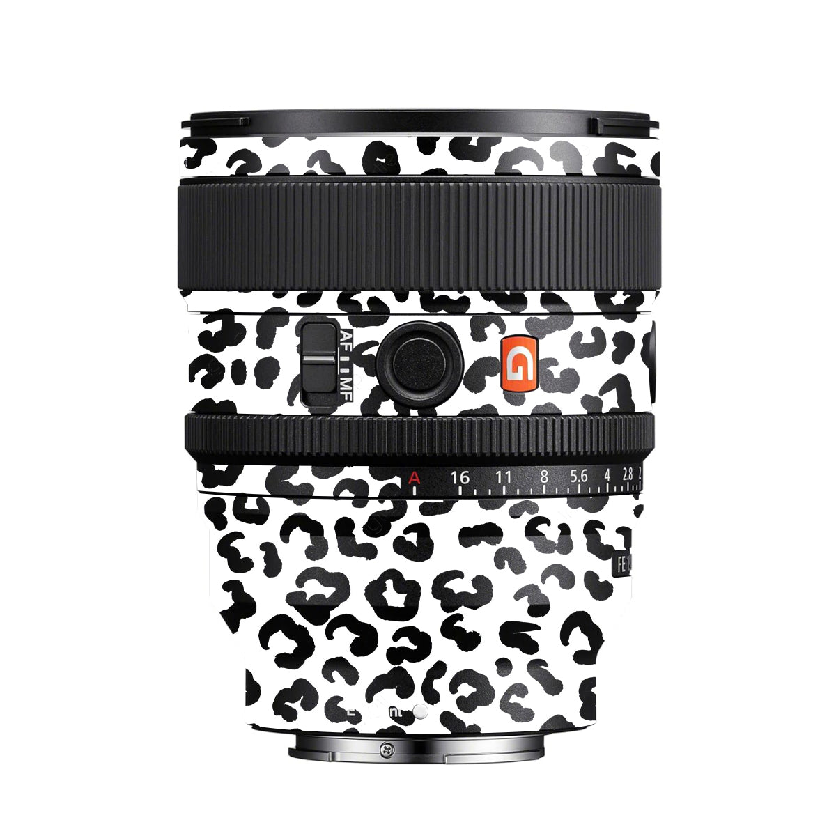 White Leopard Sony FE 24mm F/1.4 GM Camera Lens Skin