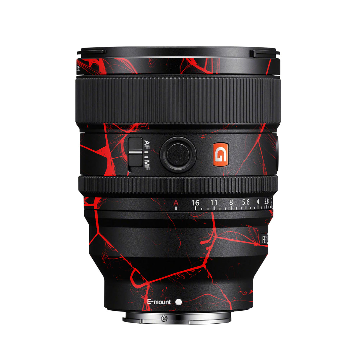 Red Neural Grid Sony FE 24mm F/1.4 GM Camera Lens Skin
