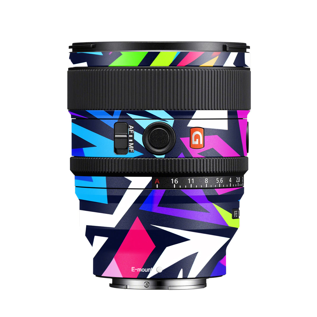 Bold Geometric Pop Sony FE 24mm F/1.4 GM Camera Lens Skin