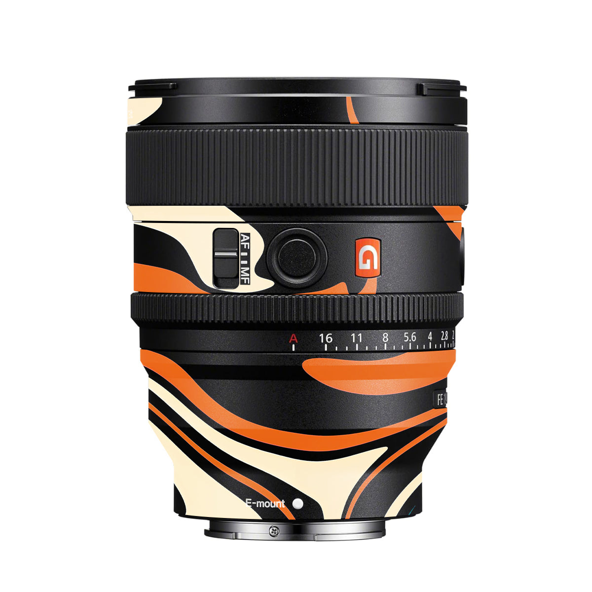 Mid-Century Abstract Swirl Sony FE 24mm F/1.4 GM Camera Lens Skin
