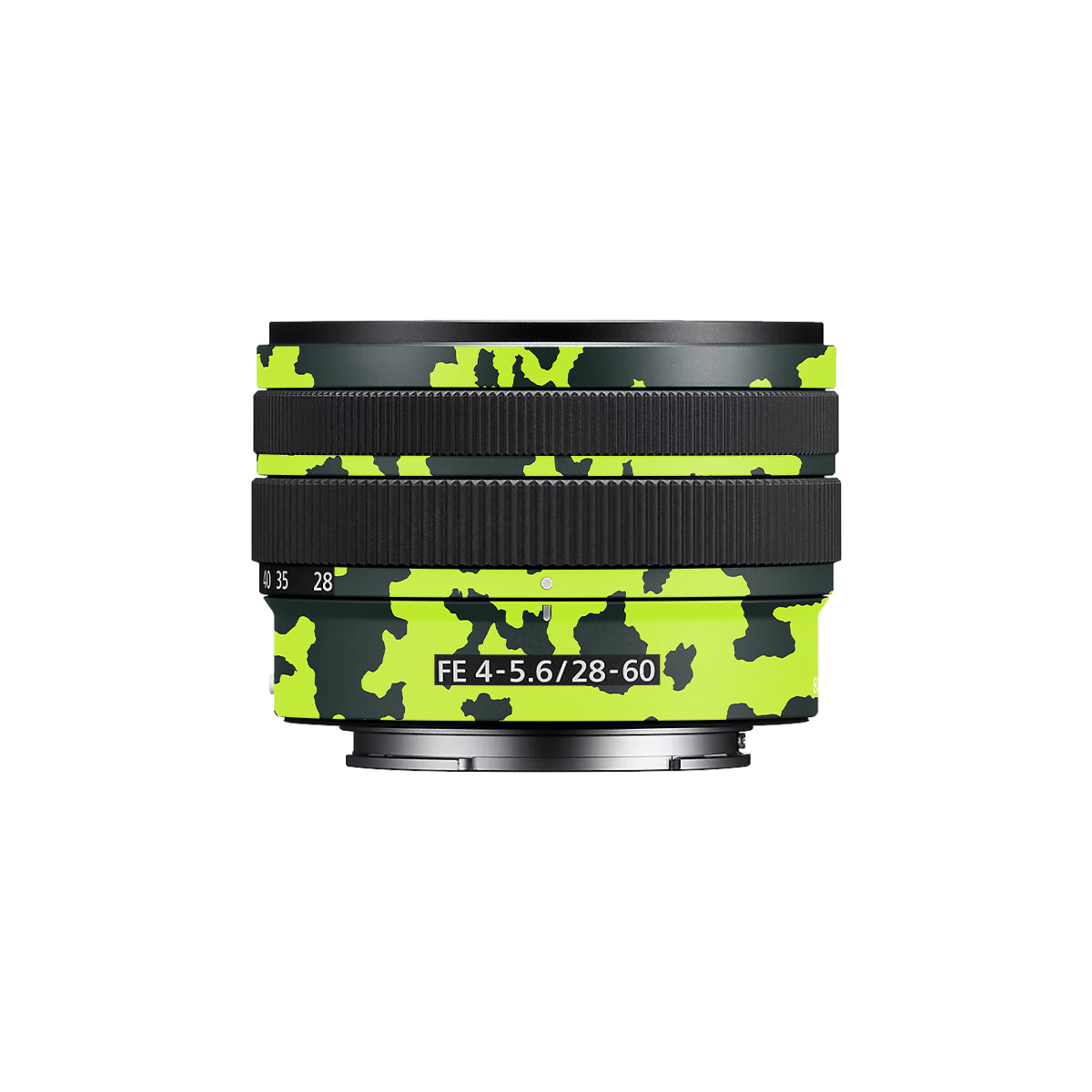 Neon Green Splatter Sony FE 28-60mm F/4-5.6 Camera Lens Skin