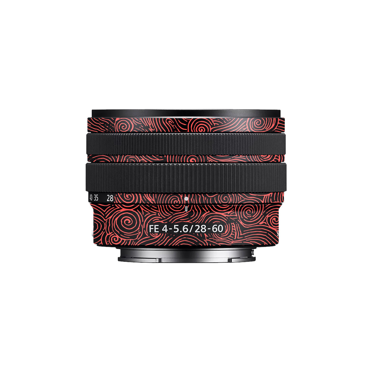 Red Spirals Sony FE 28-60mm F/4-5.6 Camera Lens Skin