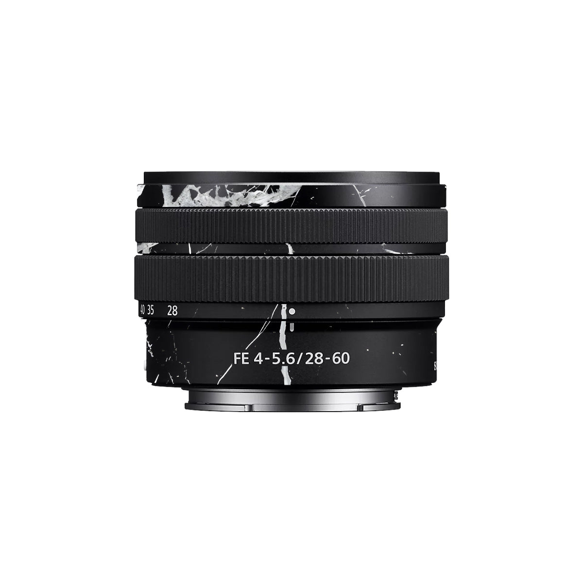 White Veins on Black Sony FE 28-60mm F/4-5.6 Camera Lens Skin