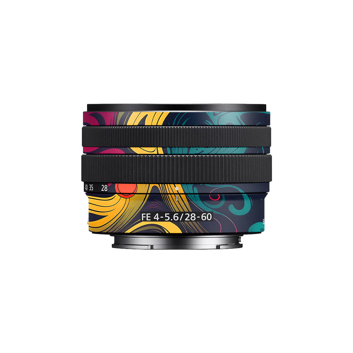 Psychedelic Color Swirl Sony FE 28-60mm F/4-5.6 Camera Lens Skin