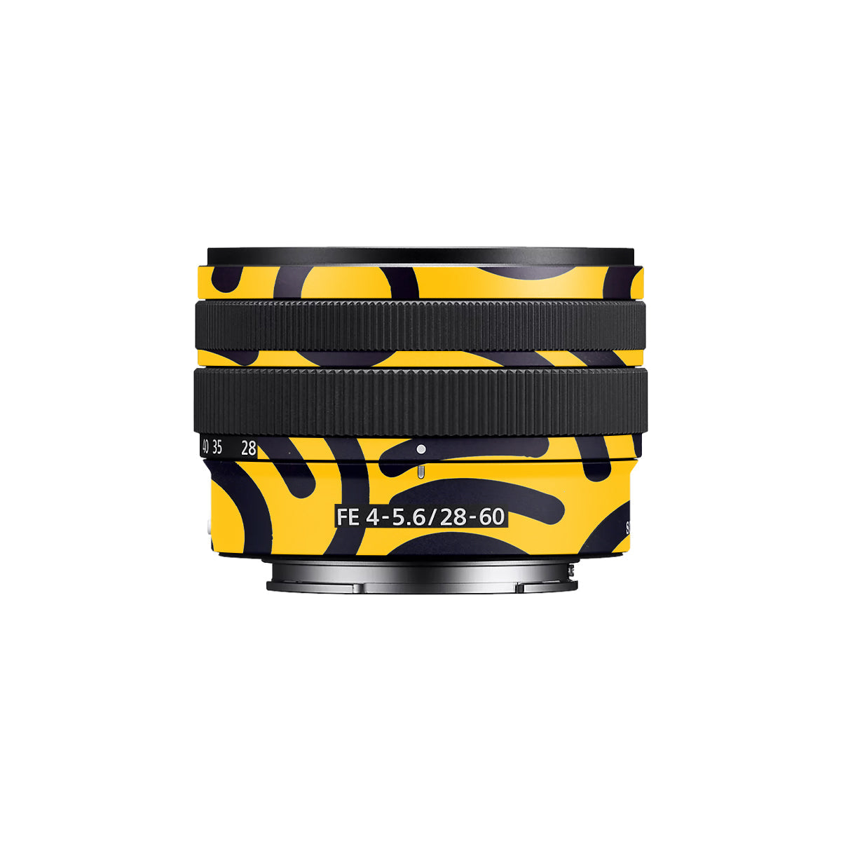 Minimal Yellow Wave Sony FE 28-60mm F/4-5.6 Camera Lens Skin