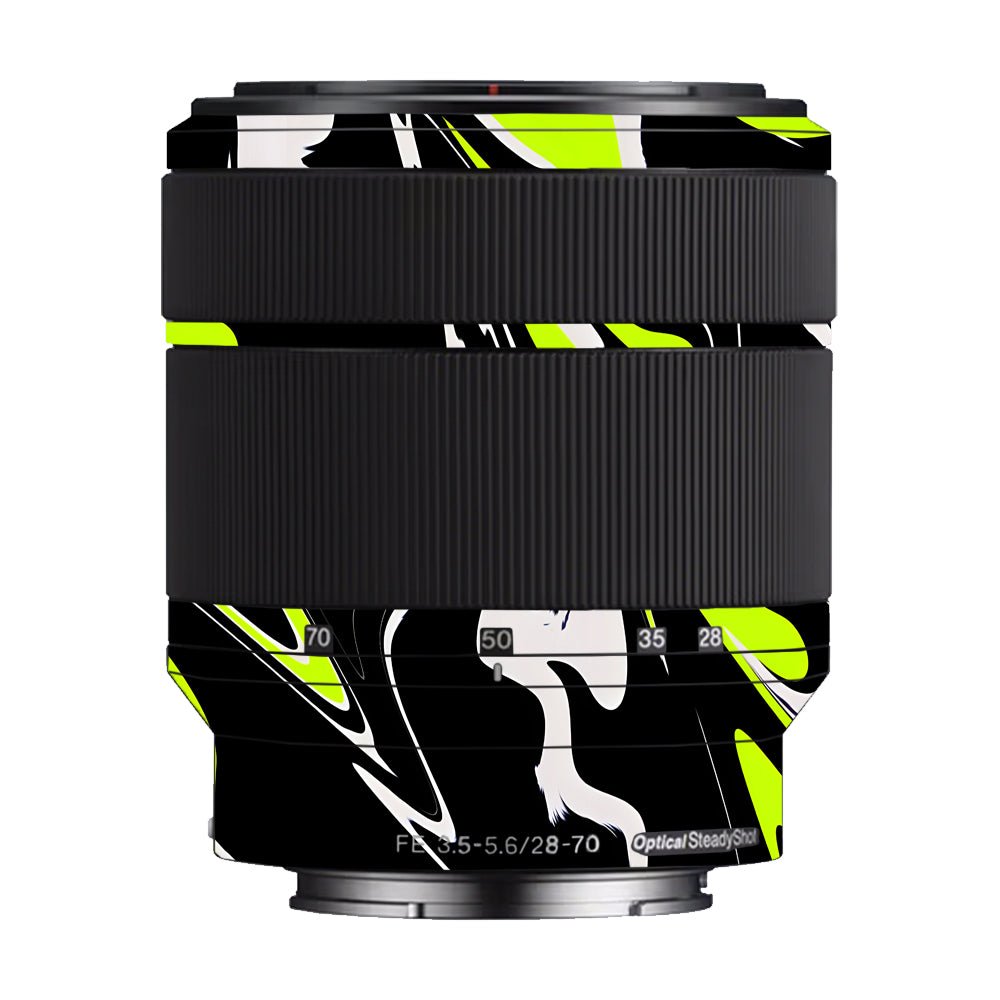 Neon Green and Black Pattern Sony FE 28–70mm f/3.5–5.6 OSS Camera Lens Skin