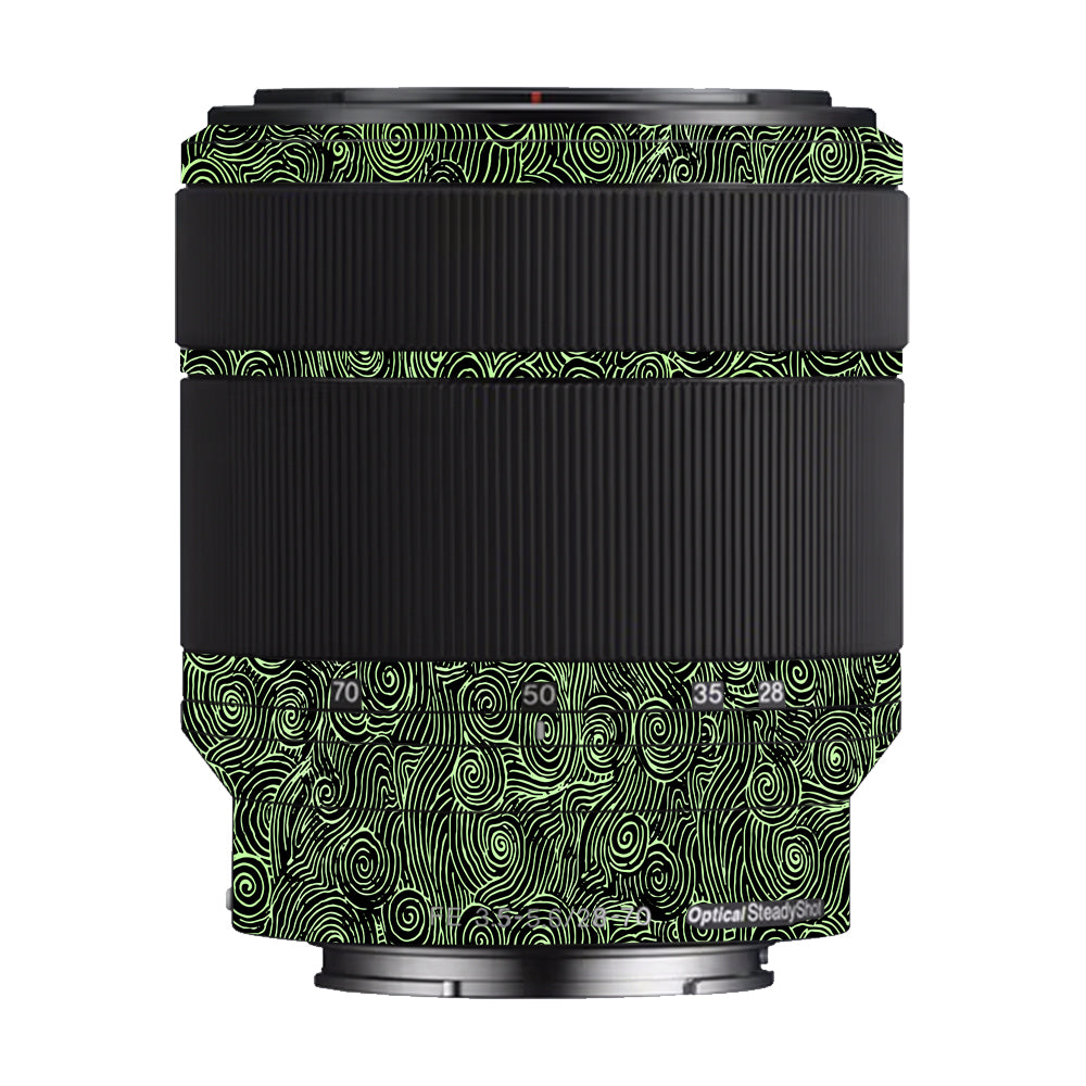 Green Spirals Sony FE 28–70mm f/3.5–5.6 OSS Camera Lens Skin
