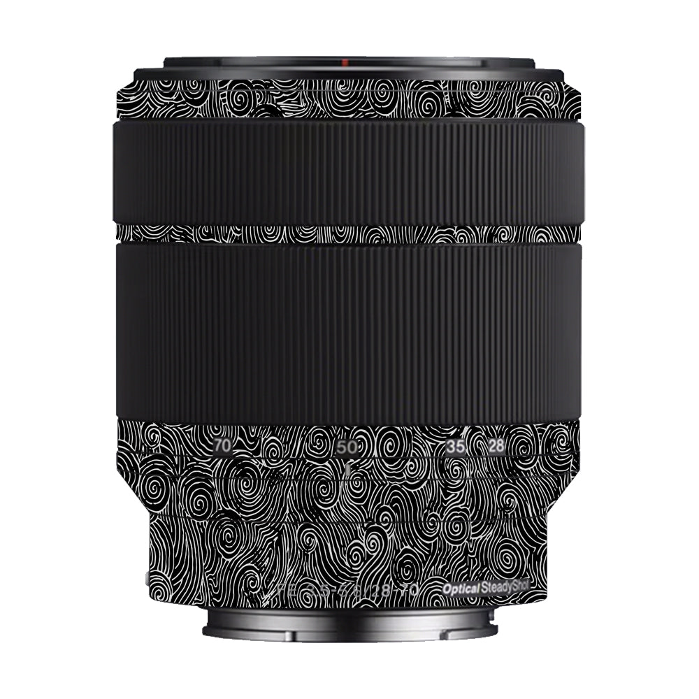 White Spirals Sony FE 28–70mm f/3.5–5.6 OSS Camera Lens Skin