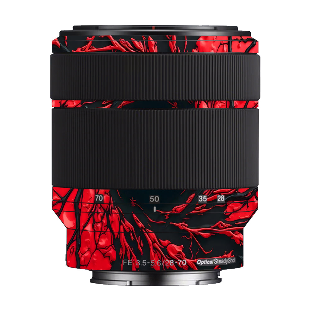 Venom Red Sony FE 28–70mm f/3.5–5.6 OSS Camera Lens Skin