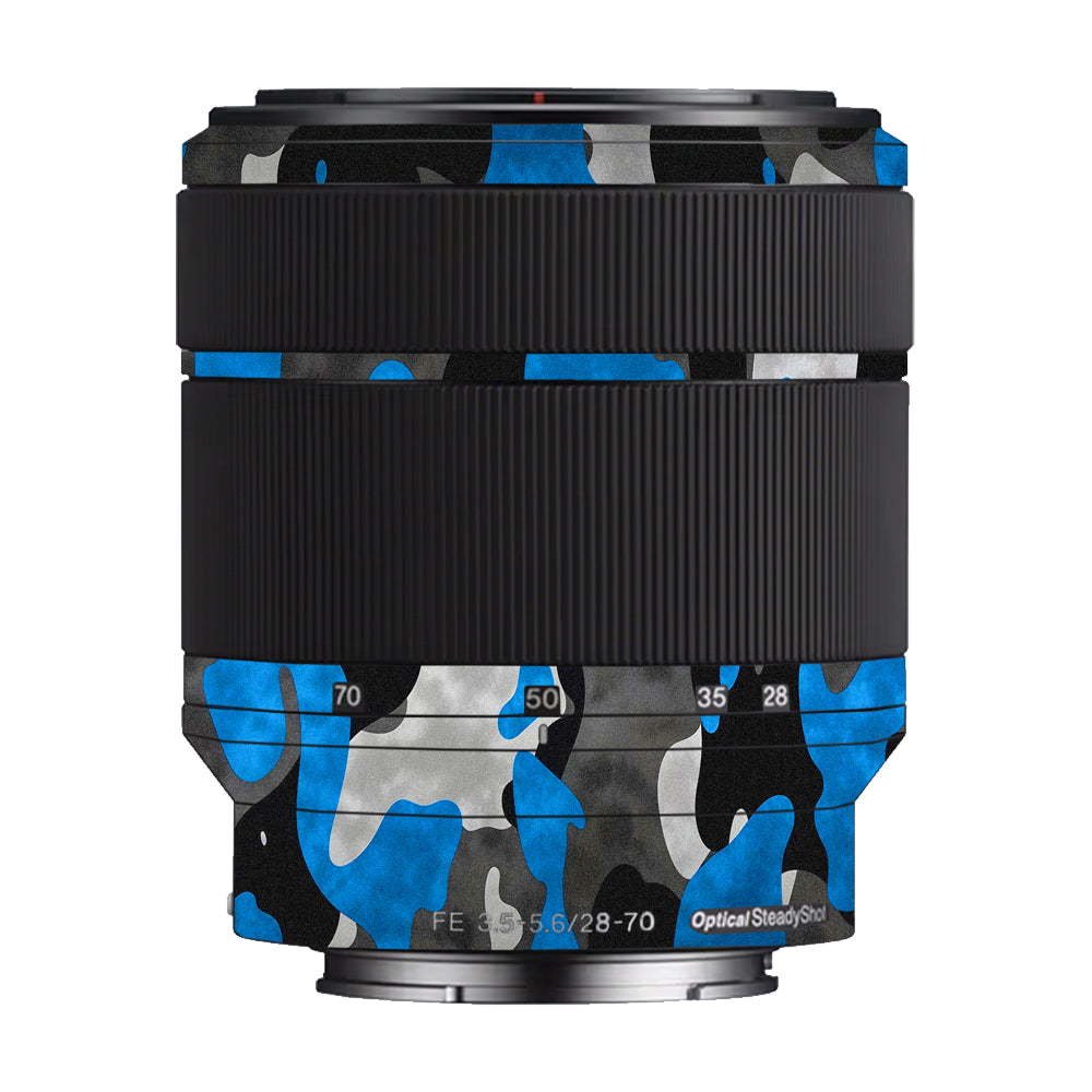 Blue Grey Camo Sony FE 28–70mm f/3.5–5.6 OSS Camera Lens Skin